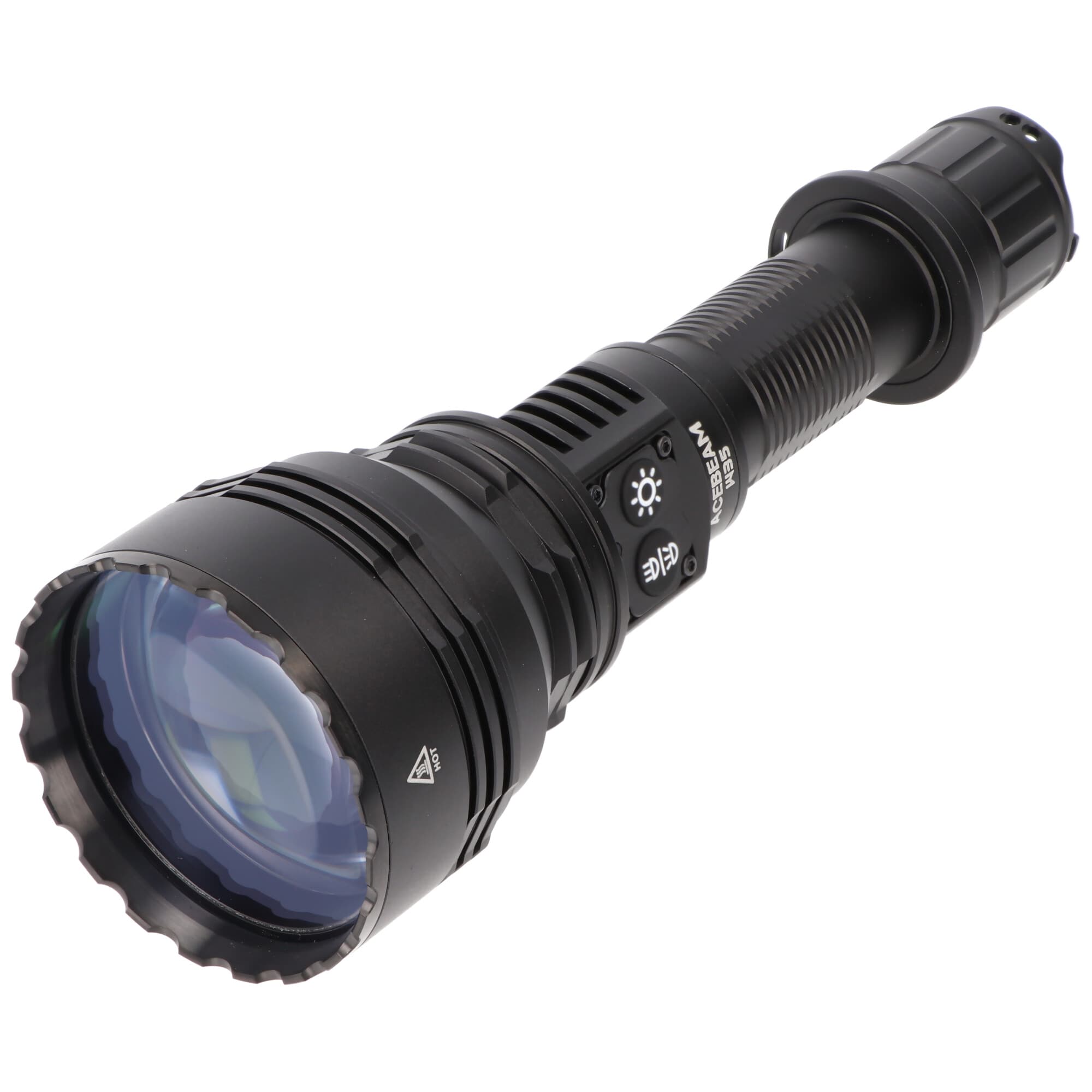 Laser LEP zoomable AceBeam W35 LC DEL avec une portée allant jusqu'à 2 600 mètres, 800 lumens, y compris une batterie Li-Ion 21 700 de 5 000 mAh