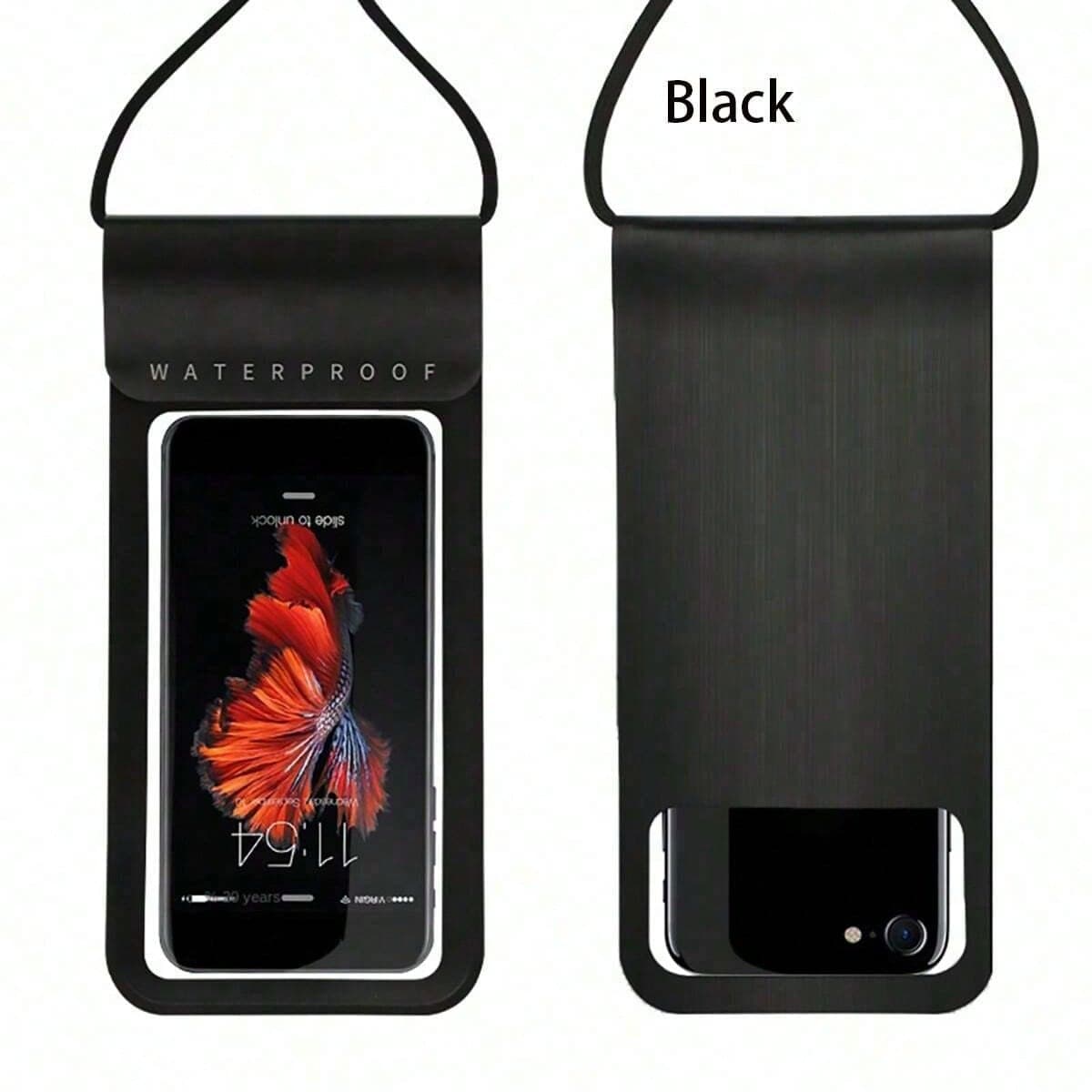 Sac de téléphone étanche, couverture protectrice en PU pour nager et plonger en extérieur, pochette transparente et sensible au toucher de TPU